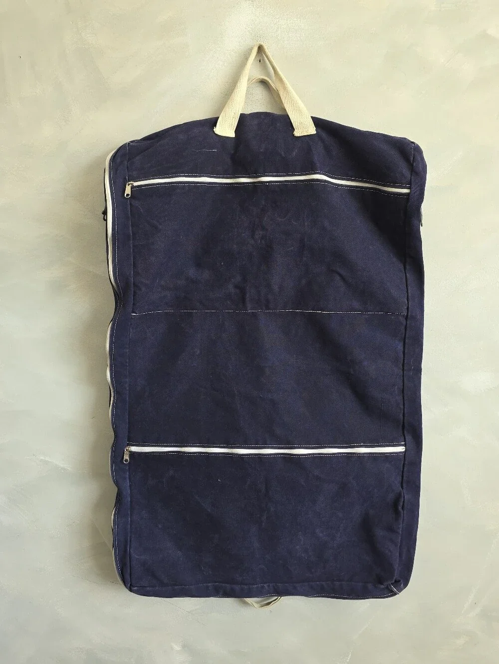 Rare Vtg Nautical Preppy 80s Tree Tops Sailboat Canvas Travel Garment Bag 39x24